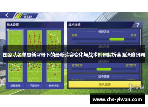国家队名单更新背景下的最新阵容变化与战术前景解析全面深度研判
